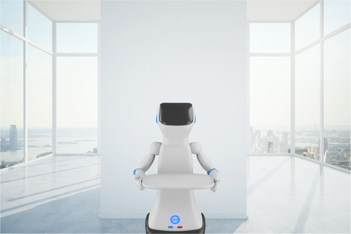 Robot Stellar à l'intérieur d'un building qui attend